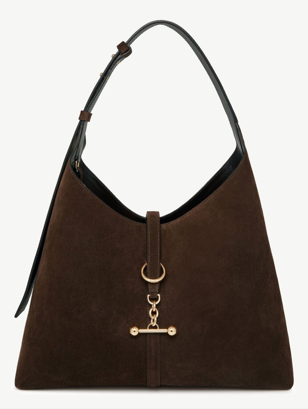 EXCELLENT STRATHBERRY KITE HOBO MAXI BAG - CHOCOLATE SUEDE